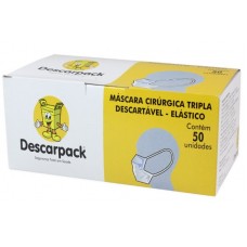 Mascara Descartável tripla c/ elástico - 50 und. ESGOTADO;